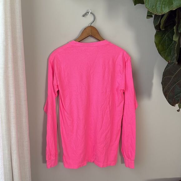 Comfort Colors Neon Pink Just Mom It Cheetah Long Sleeve T-Shirt - Picture 3 of 3
